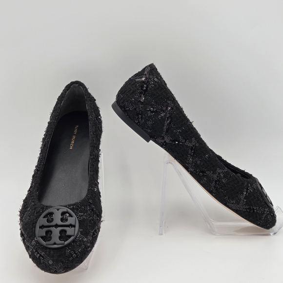 Tory Burch Shoes - Tory Burch Chelsea Tweed Ballet Flat in Perfect Black. Sz. 6.5